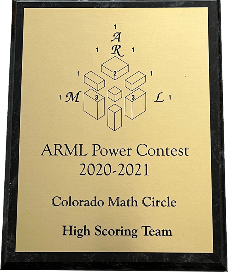 arml power 2021 plaque